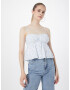 HOLLISTER Top albastru / alb - Pled.ro