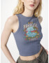 HOLLISTER Top albastru aqua / albastru porumbel / roșu orange / alb - Pled.ro