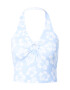 HOLLISTER Top albastru deschis / alb - Pled.ro