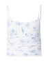 HOLLISTER Top albastru deschis / alb - Pled.ro