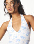 HOLLISTER Top albastru fumuriu / alb - Pled.ro