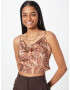 HOLLISTER Top bej / maro / maro ruginiu / alb murdar - Pled.ro