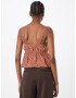 HOLLISTER Top maro / alb - Pled.ro