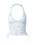 HOLLISTER Top opal / albastru deschis / alb - Pled.ro