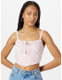 HOLLISTER Top roz / alb murdar - Pled.ro