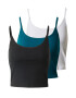 HOLLISTER Top verde petrol / negru / alb - Pled.ro