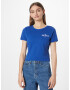 HOLLISTER Tricou albastru / alb - Pled.ro