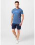 HOLLISTER Tricou albastru / alb - Pled.ro