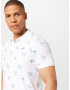 HOLLISTER Tricou albastru / alb - Pled.ro