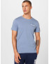 HOLLISTER Tricou albastru / alb - Pled.ro