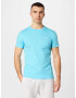 HOLLISTER Tricou albastru aqua / alb - Pled.ro