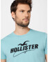 HOLLISTER Tricou albastru aqua / negru - Pled.ro