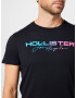 HOLLISTER Tricou albastru aqua / roz / negru - Pled.ro