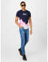 HOLLISTER Tricou albastru / bleumarin / mov orhidee / alb - Pled.ro