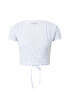 HOLLISTER Tricou albastru deschis / alb - Pled.ro