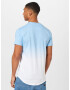 HOLLISTER Tricou albastru deschis / alb - Pled.ro