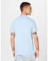 HOLLISTER Tricou albastru deschis / alb - Pled.ro