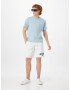 HOLLISTER Tricou albastru deschis / alb - Pled.ro