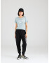 HOLLISTER Tricou albastru deschis / alb - Pled.ro