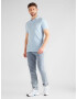 HOLLISTER Tricou albastru deschis / alb - Pled.ro