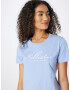 HOLLISTER Tricou albastru deschis / alb - Pled.ro