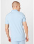 HOLLISTER Tricou albastru deschis / alb - Pled.ro