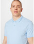 HOLLISTER Tricou albastru deschis / alb - Pled.ro