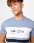 HOLLISTER Tricou albastru deschis / albastru închis / alb - Pled.ro