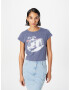 HOLLISTER Tricou albastru fumuriu / alb - Pled.ro