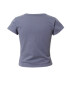 HOLLISTER Tricou albastru fumuriu / alb - Pled.ro