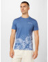 HOLLISTER Tricou albastru fumuriu / alb - Pled.ro