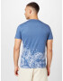 HOLLISTER Tricou albastru fumuriu / alb - Pled.ro