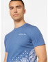 HOLLISTER Tricou albastru fumuriu / alb - Pled.ro