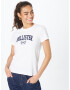 HOLLISTER Tricou albastru închis / alb - Pled.ro