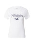 HOLLISTER Tricou albastru închis / alb - Pled.ro