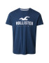 HOLLISTER Tricou albastru închis / gri deschis / roșu vin / alb - Pled.ro