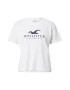 HOLLISTER Tricou albastru marin / alb - Pled.ro