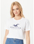 HOLLISTER Tricou albastru marin / alb - Pled.ro