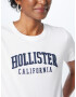 HOLLISTER Tricou albastru marin / alb - Pled.ro