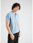 HOLLISTER Tricou albastru pastel / alb - Pled.ro