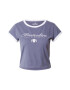 HOLLISTER Tricou albastru porumbel / alb - Pled.ro