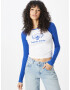 HOLLISTER Tricou albastru regal / alb - Pled.ro