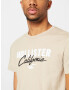 HOLLISTER Tricou bej / negru / alb - Pled.ro