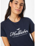 HOLLISTER Tricou bleumarin / alb - Pled.ro