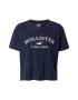 HOLLISTER Tricou bleumarin / alb - Pled.ro