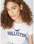 HOLLISTER Tricou bleumarin / alb - Pled.ro