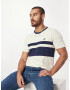 HOLLISTER Tricou bleumarin / alb - Pled.ro