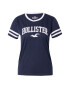 HOLLISTER Tricou bleumarin / alb - Pled.ro