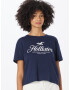 HOLLISTER Tricou bleumarin / alb - Pled.ro