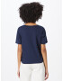 HOLLISTER Tricou bleumarin / alb - Pled.ro